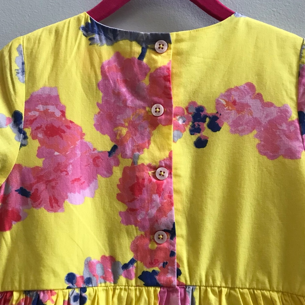 Joules yellow floral dress, size 5y. - Picture 4 of 5